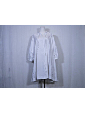 COS Classic White Cotton Mini Dress Women's Size 8 New With Tags